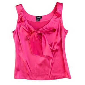 Doncaster Collection 100% Silk‎ Tie-Front Blouse Size 2 Pink